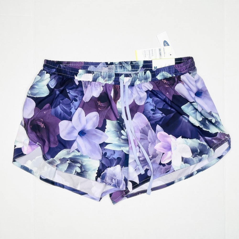 Old Navy Purple Floral Athletic Shorts